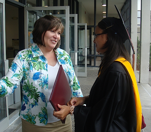 Eileen Ryan-Rojas, Alumni and Development Director, and Maryam