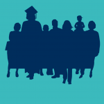 Silhouette of Graduates