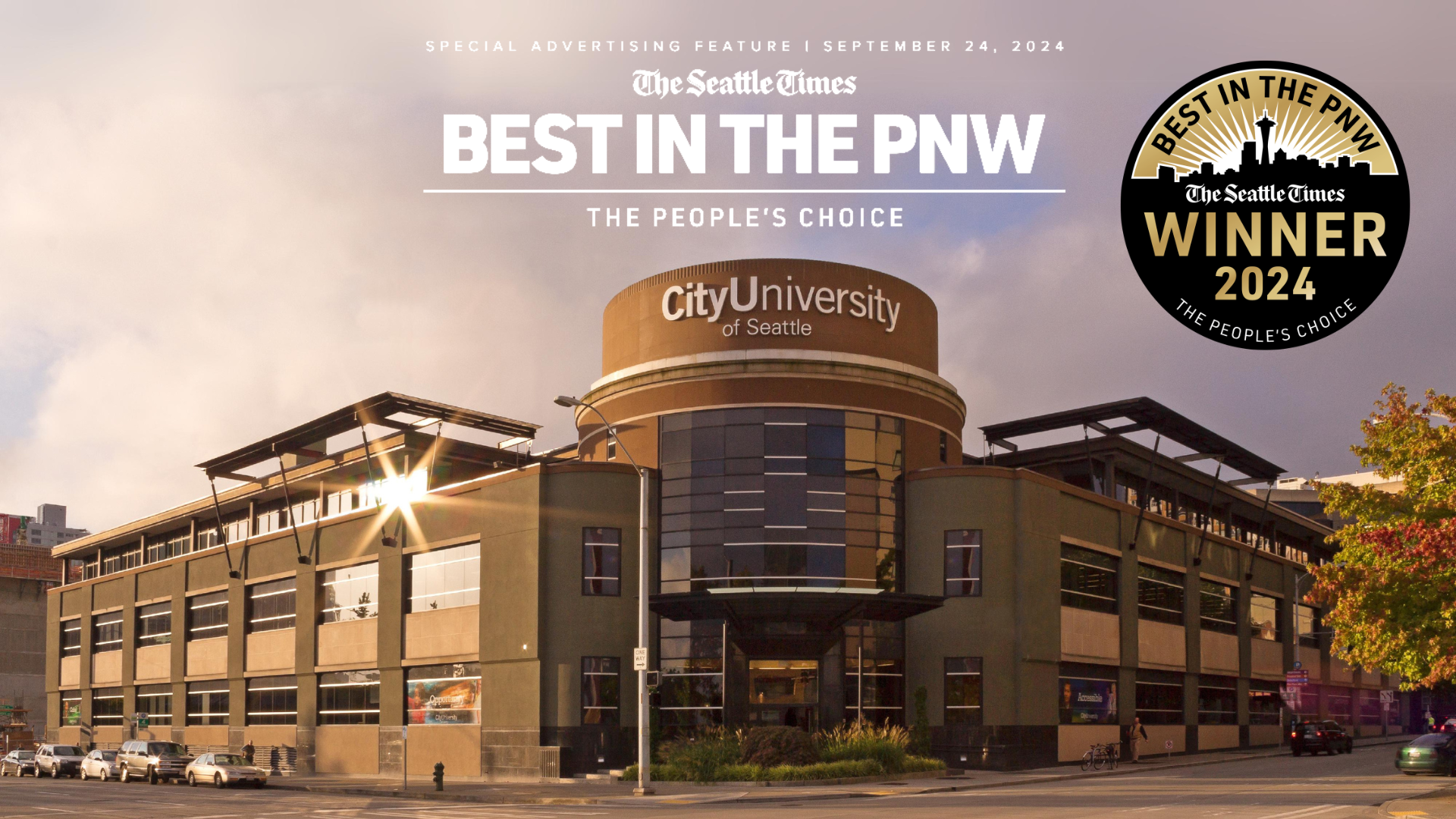 City University of Seattle Voted Gold Winner in the Seattle Times Best in the PNW